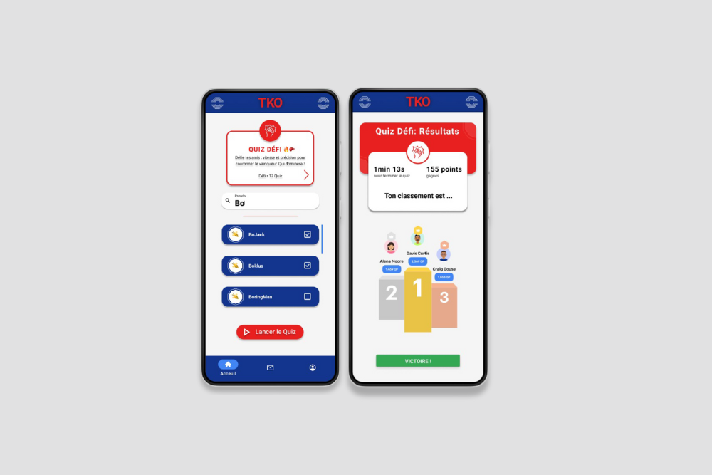 App TKO quiz multijoueurs